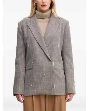 SIMONA CORSELLINI Embellished Blazer - Grey