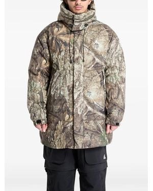 Nike Printed Hooded Parka - Gray