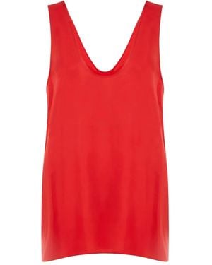 Another Tomorrow V-Neck Top - Red