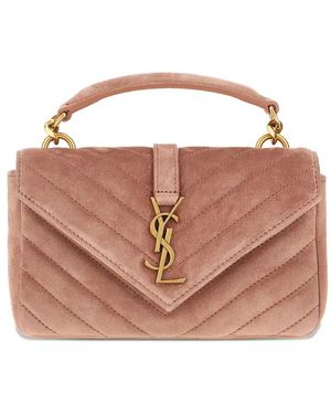 Saint Laurent Bolso de hombro College mini - Rosa