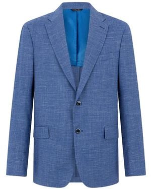 Brooks Brothers Basket-Weave Single-Breasted Blazer - Blue
