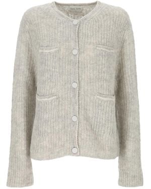 Forte Forte Button-Front Patch-Pocket Cardigan - Grey