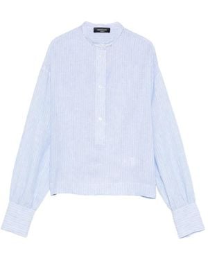 Fabiana Filippi Striped Long-Sleeve Shirt - White