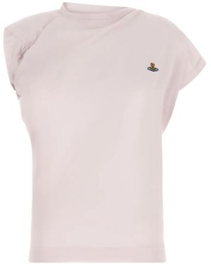 Vivienne Westwood Hebo Asymmetrical Draped Top - Pink