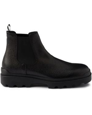 Prada Gummisohle-Stiefel Mit Elastischen Einsätzen - Schwarz