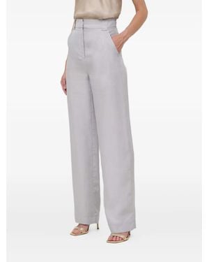 Patrizia Pepe Embossed-Detail Trousers - Grey