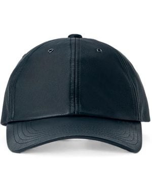 Yohji Yamamoto Stitched Leather Baseball Cap - Blue