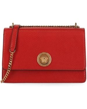 Versace La Medusa Snake-Embossed Cross Body Bag - Red
