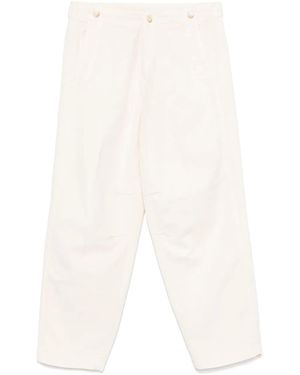 ..,merci Gabardine Trousers - White