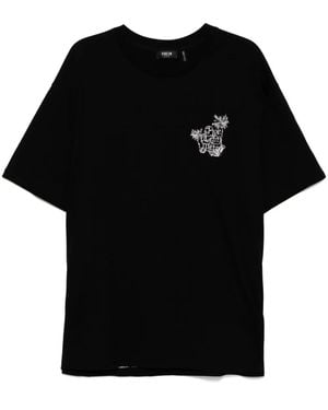 FIVE CM Logo-Embroidered T-Shirt - Black