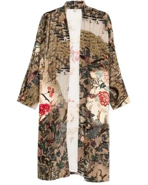 Yavi Jacke mit Blumen-Print - Weiß