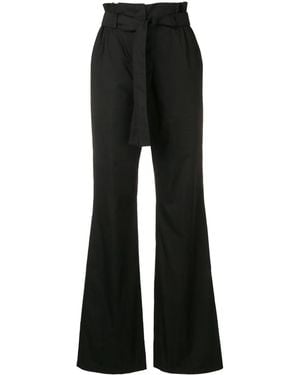 Moschino High-Waist Belted Trousers - Black