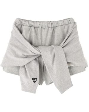 Maison Mihara Yasuhiro Short À Fermeture Nouée - White