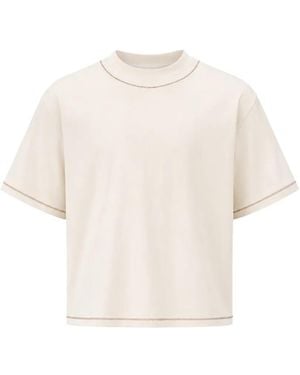 Estudio Niksen T-Shirt Crop À Broderies - White