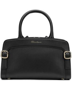 Santoni Sac Cabas À Détail De Boucle - Black