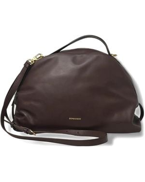 Borbonese Small Bowler Tote Bag - ブラウン