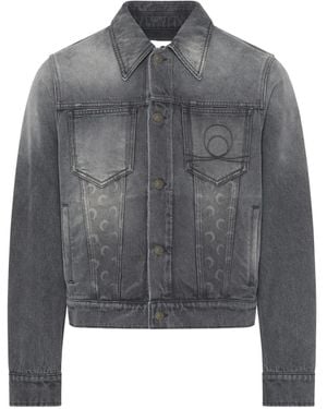 Marine Serre Veste Moon En Jean - Gris
