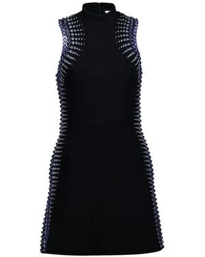CASABLANCA Embellished Sleeveless Mini Dress - Black