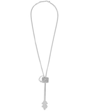 Rabanne Key-Pendant Necklace - White