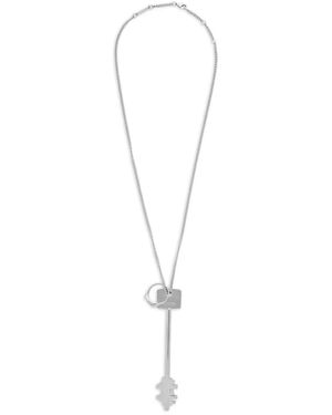 Rabanne Key-Pendant Necklace - White