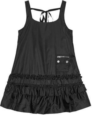 Ganni Nylon Mini Dress - Black