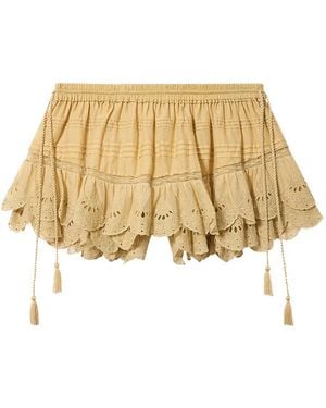 Isabel Marant Embroidered Shorts - Natural