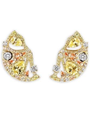 Anabela Chan 14K And 18K Vermeil Lemon Slice Multi-Stone Earrings - Metallic
