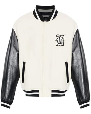 Balenciaga Logo-Patch Bomber Jacket - White