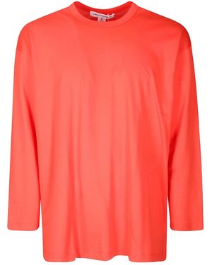 Comme des Garçons Long-Sleeve Crew-Neck T-Shirt - Red