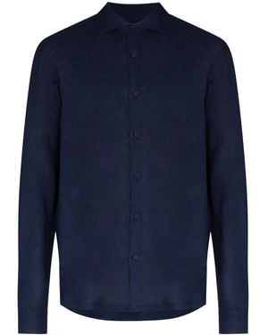 Orlebar Brown Giles Long-Sleeve Shirt - Blue