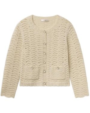 FRAME The Chevron Knit Cardigan - Natural