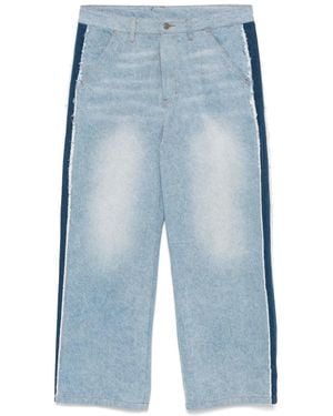 Kidsuper X Ronaldinho Jeans A Righe - Blu
