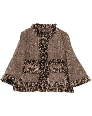 Sacai Chaqueta Nep De Tweed - Marrón