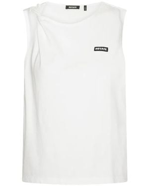 ROTATE BIRGER CHRISTENSEN Jersey Tank Top Bright - White