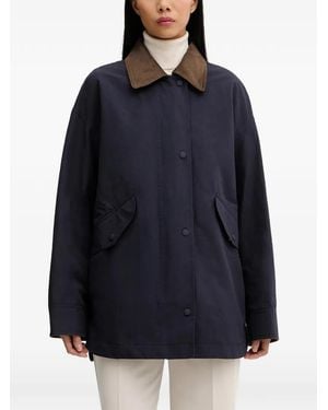 Marc O' Polo Contrasting-Collar Jacket - Blue