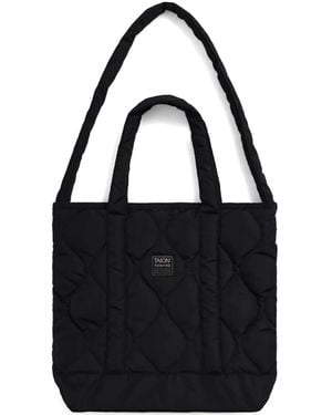 Taion Quilted-Down Tote Bag - Black