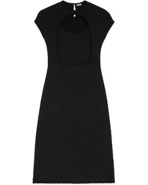 Jil Sander Knit Cut-Out Kimono Dress - Black