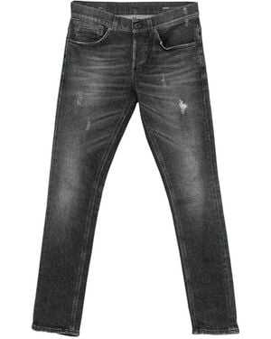 Dondup Distressed-Finish Faded-Effect Jeans - Gray