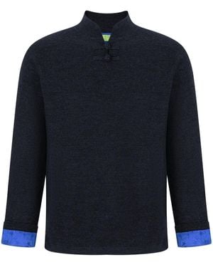 Shanghai Tang Silk-Lined Jumper - Blue