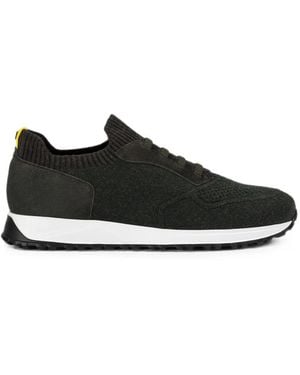 Doucal's Paneled Knit Sneakers - Black