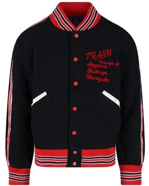 Needles Veste Bomber À Logo Brodé - Black