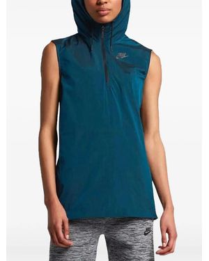 Nike Hooded Sleeveless Jacket - Blue