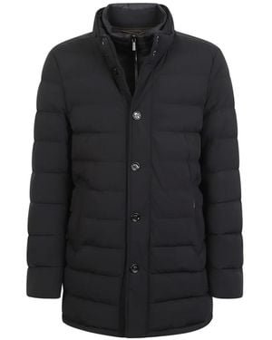 Moorer Quilted High-Neck Jacket - Black