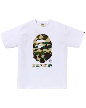 A Bathing Ape Camouflage-Print Logo T-Shirt - White
