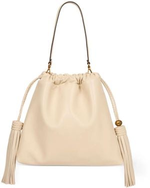 Etro Medium Leather Kalispera Bag With Tassels - Natural