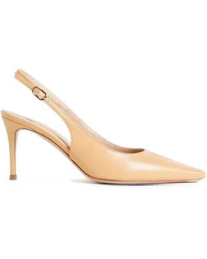 Roberto Festa Atlante Buckle-Fastening Slingback Heeled Court Shoes - Natural