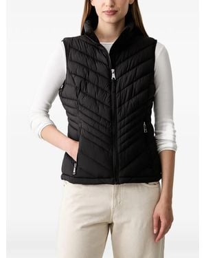 DKNY Chevron-Quilted Gilet - Black
