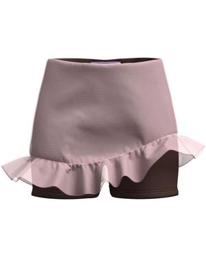 MACCAPANI Tonia Ruffled Layered Skorts - Purple
