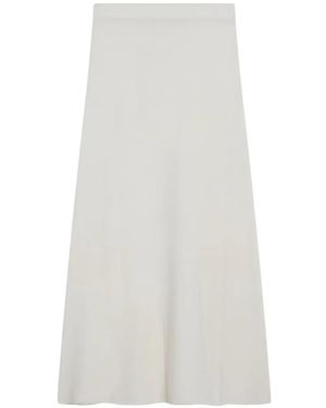 Max Mara Elasticated-Waist A-Line Skirt - Weiß