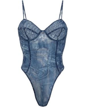 DIESEL Bridget-Denim-Bh Mit Print - Blau